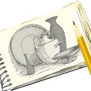 기초 데생과 수채화 이미지