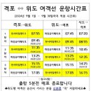 격포 -- 위도 여객선 운항시간표 이미지