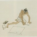 1943년 소천 김천두 선린상업학교 미술반 시절 소묘 말 그림 이미지
