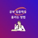백년대계학림학원 | 공부 집중력을 올리는 방법