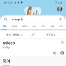 asleep 뜻이 죽어야..? 이미지