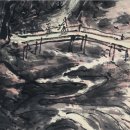 중국화가 黄宾虹 황빈홍 91세 작품 《계교초개》:붉은 녹이 슬어 푸른 빛을 되찾다 1 이미지