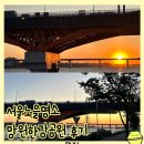서울 노을 명소 망원한강공원 방문 후기 큐스닭강정 따릉이 서울함공원