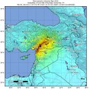 터키 대지진과 전자기 이상현상 이미지