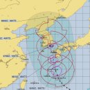 태풍 하이선 예상 경로 (한국 기상청 vs 유럽미국일본) 이미지