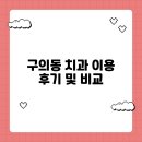 구의고운미치과 | 구의동 치과 이용 후기 및 비교