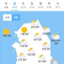 5월 12일 금요일 날씨 이미지