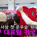 U-20/축구 대표팀 귀국 현장 이미지