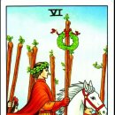 움직이는 타로카드, 초보자 타로의 핵심 키워드…마이너 아르카나 완드 6(Six of Wands) 이미지