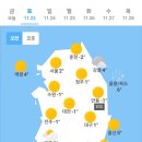 11월 23일 토요일 날씨 이미지