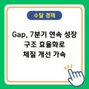 Gap, 7분기 연속 성장. 구조 효율화로 체질 개선 가속