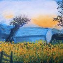 파스텔로 그리는 아름다운 풍경 이미지