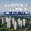 흥한주택종합건설㈜ | [남양주왕숙 A-3BL, 공공주택사업 계획 일부 변경… 세대수·건물수 축소]