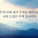 시편 39편 7절 이미지