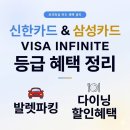 코너스톤-엠 | 삼성카드 신한카드 VISA INFINITE 등급 자주 찾아보는 혜택 정리 호텔 발렛파킹 다이닝 할인 feat.THE...