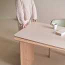 뉴-나이테인테리어 | 따뜻한 나무결과 세련된 세라믹의 조화, 카펜터홈 [모아이] 애쉬원목 포세린 세라믹 식탁