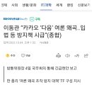 이동관 “카카오 ‘다음’ 여론 왜곡..입법 등 방지책 시급”(종합) 이미지