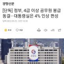 정부, 4급 이상 공무원 봉급 동결···대통령실은 4% 인상 편성 이미지