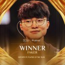 오피셜) Faker 이상혁 'Esports Awards' 올해의 선수상 2연패 이미지