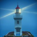 바다와하얀등대 이미지