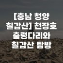 일심종합자원 | [충남 청양 칠갑산] 천장호 출렁다리와 칠갑산 탐방