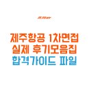 모음집 | [공유중] 제주항공 1차면접 실제 후기모음집, 합격가이드파일