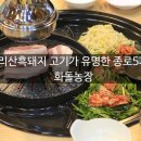 지리산화돌농장 | 종로5가 맛집 지리산흑돼지오겹살 화돌농장 / 지리산흑돼지 후기