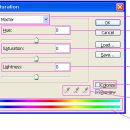[Image] ＞ [Adjustments] ＞ [Hue/Saturation] 색상 밝기를 한 번에 이미지