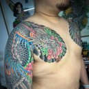 잠실·송파에서 이레즈미 타투 찾는다면? 가슴반팔 용문신 작업 후기 | 호리호카 타호타투