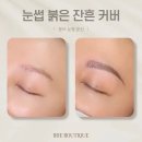 눈썹 문신 빨간 잔흔 반영구 커버업 전문 / 비대칭 일자눈썹 아치형 디자인 변경 후기