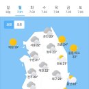 오늘의 날씨🌞☔️☃️, 2024년 7월 1일 월요일 이미지