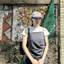 헬로선라이즈 일자챙 캠프캡 여자 모자 사심 코디