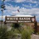 미국 뉴멕시코의 `하얀 모래 포슬린 사막 이미지
