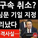 尹 전격 구속 취소? 중앙지법 심문 기일 지정 이재명 난리났다 "불법구금" 충격사실... 이미지