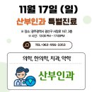 11월 17일 산부인과 특진 안내 이미지