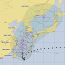 초강력 태풍 '힌남노' 9월 4일 10시 한국/ 미국 / 일본 예상경로 이미지