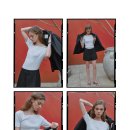 (패션코디) 여름 반팔 자켓으로 완성한 시크한 프렌치룩 패션 이미지