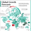 지도: 2024년 국가별 GDP 성장 예측 이미지