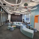 유연테크 | 서울시 청년쿡 푸드테크 센터 커뮤니티 라운지 가구 납품 후기｜모듈소파·라운지테이블·스툴 맞춤 제작