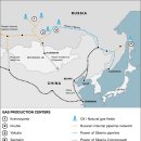 이 지도는 러시아와 중국이 건설 중인 거대한 가스 파이프라인을 보여줍니다. 이미지