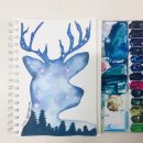 감성 일러스트 수채화 이미지