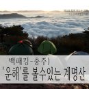 명산시장 | 백패킹-충주)구름이 바다처럼 펼쳐진 &#39;운해&#39;를 볼수 있는 숨은 명산!