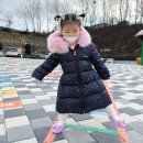 프렌치캣 네이비 별 롱오리털패딩 ** 5살 여아 롱패딩
