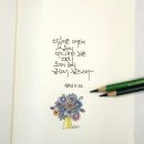 색연필 붓펜 그림 손글씨 이미지