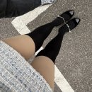 스타킹 | 스타일시크 니하이 스타킹 | 투톤스타킹 착용 후기, 오버니삭스스타킹 고민 끝