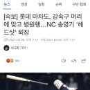 [속보] 롯데 마차도, 강속구 머리에 맞고 병원행…NC 송명기 '헤드샷' 퇴장 이미지