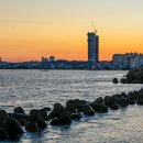 포항 북부해수욕장 일몰 이미지