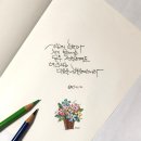 색연필 붓펜 그림 손글씨 이미지