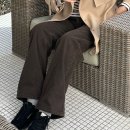 위크텍 | 브라운 데님 팬츠 추천｜더라이, Brown Washed Denim 더블유위크 할인 중!