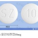 가장 많은 연구가 이루어진 올란자핀(자이프렉사정 등등) 이미지